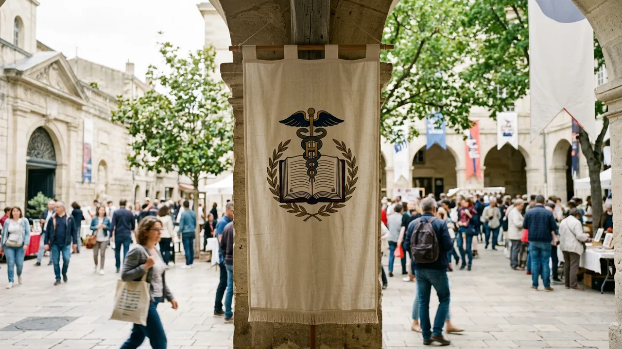 Bannière de l'association lors d'un événement civique et médical