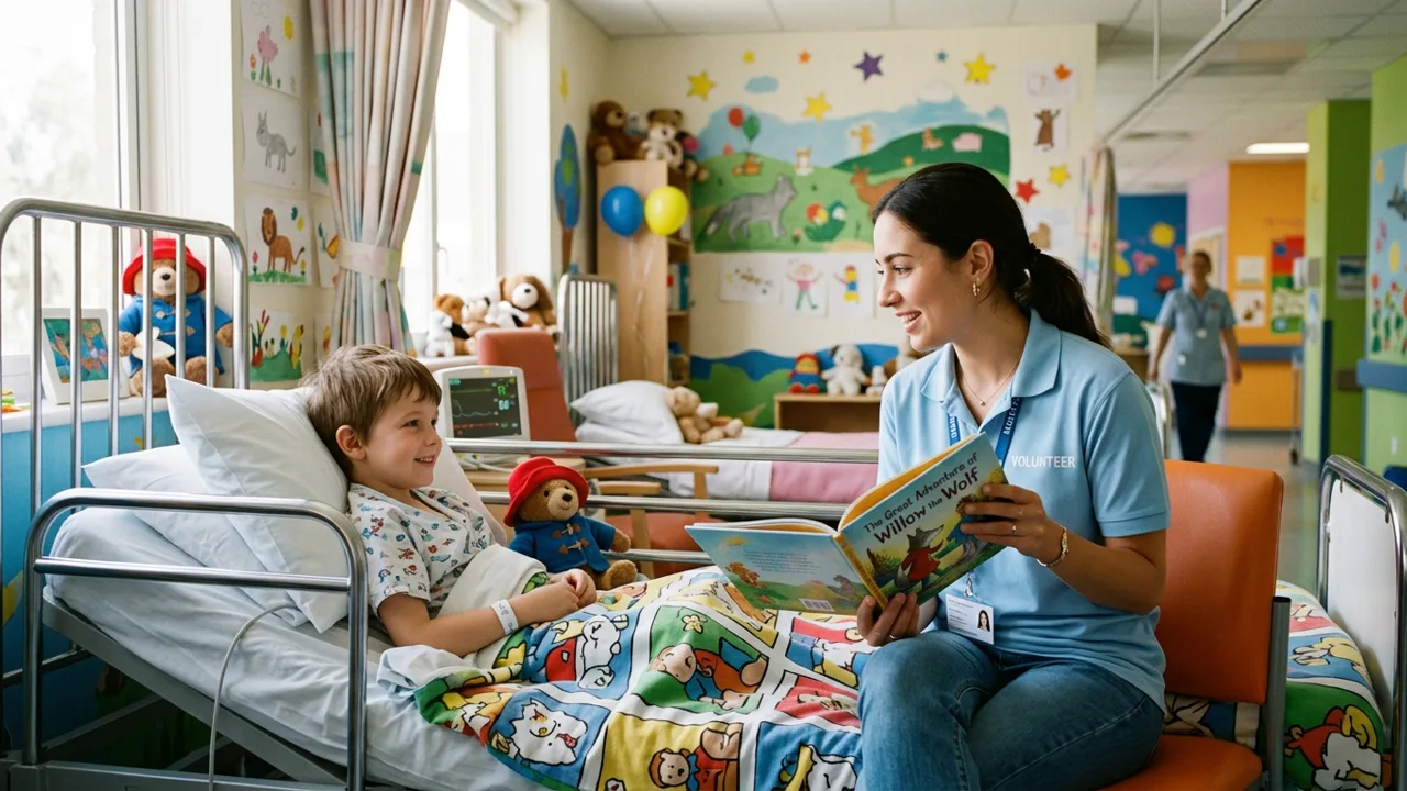 Lecture contée au chevet d'enfants hospitalisés